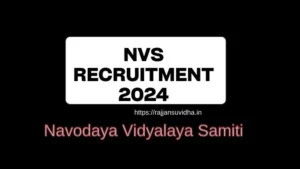 NVS. NVS Recruitment 2024, how Online Apply, Notification, 1377 Posts,