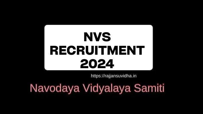 NVS. NVS Recruitment 2024, how Online Apply, Notification, 1377 Posts,