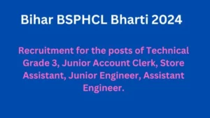 Bihar BSPHCL Bharti 2024