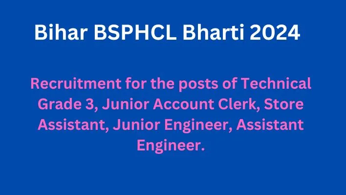 Bihar BSPHCL Bharti 2024