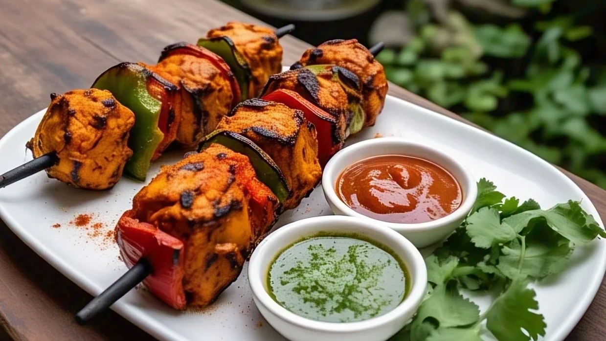 jackfruit kabab served with cilantro leaves sauce 2 edited