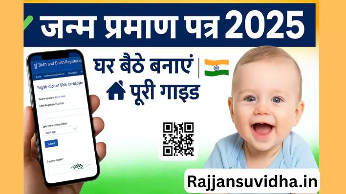 जन्म प्रमाण पत्र कैसे बनवाएं: जानें janam praman patra 2025 आवेदन प्रक्रिया, दस्तावेज़ और शुल्क ।