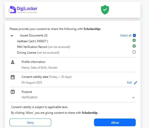 otr registration digilocker verification step 2