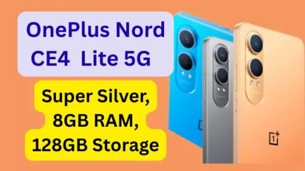 OnePlus Nord CE4 Lite 5G.Super Silver, 8GB RAM, 128GB Storage