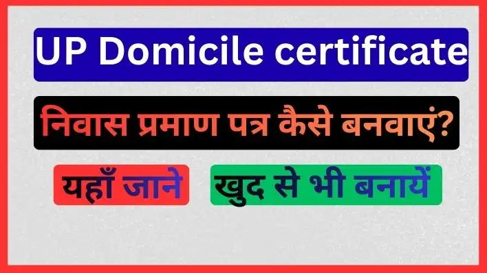 UP Domicile certificate: निवास प्रमाण पत्र बनाने की पूरी प्रक्रिया यहाँ जाने। खुद से बनायें।